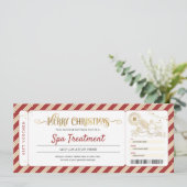 スパデー マッサージ クリスマス ギフト チケット クーポン 招待状 (スタンド正面)