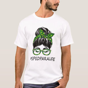 スパドパラウィメンズメッシーバンセントパトリックの日シャムロック Tシャツ