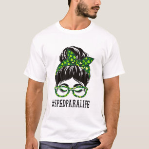 スパドパラウィメンズメッシーバンセントパトリックの日シャムロック Tシャツ