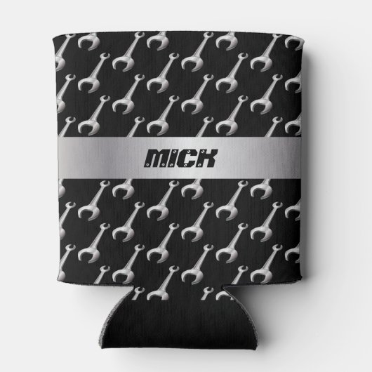 スパナクールー車の自動車整備士ガレージワークショップ 缶クーラー (裏面)