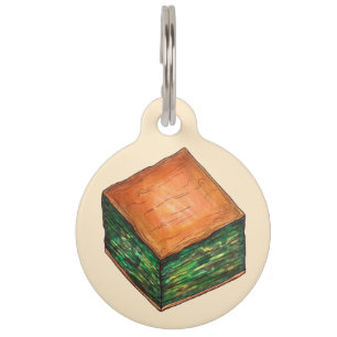 スパナコピタギリシャ料理ほうれん草フェタフィロパイ ペット　ネームタグ