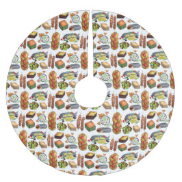 スパナコピタムサカバクラギリシャ料理プリント ブラッシュドポリエステルツリースカート