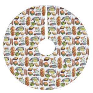 スパナコピタムサカバクラギリシャ料理プリント ブラッシュドポリエステルツリースカート