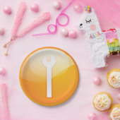 スパナ記号ツール紙プレート ペーパープレート (パーティー)