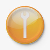 スパナ記号ツール紙プレート ペーパープレート (正面)