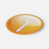 スパナ記号ツール紙プレート ペーパープレート (アングル)