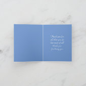 スパニエル犬の父のデイカード サンキューカード (内部)