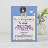 スパニエル犬ドッグキングチャールズスリンガー 招待状 (スタンド正面)