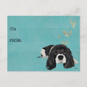 スパニエル犬バレンタイン葉書 シーズンポストカード (裏面)