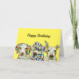 スパニエル犬混成ピットブル誕生日カード カード