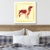 スパニエル犬犬 キャンバスプリント (インサイチュ (寝室))