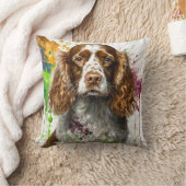 スパニエル犬犬 クッション (ブランケット)