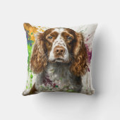 スパニエル犬犬 クッション (裏面)