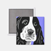 スパニエル犬磁石 マグネット (正面/裏面)