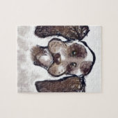 スパニエル犬 ジグソーパズル (横)