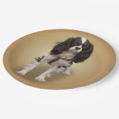 スパニエル犬 ペーパープレート (アングル)