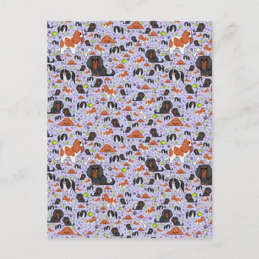 スパニエル犬 ポストカード (正面)