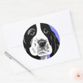 スパニエル犬 ラウンドシール (封筒)