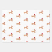 スパニエル 犬 クリスマス ラッピングペーパーシート (正面2)