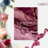 スパニッシュアゲート バーガンディー、ベリーフローラル キンセアニェーラ 招待状