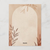 スパニッシュウェディングの詳細カード テラコッタアーチ 招待状 (裏面)