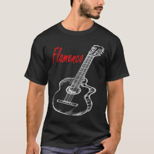 スパニッシュフラメンコギターギタープレーヤー Tシャツ