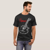 スパニッシュフラメンコギターギタープレーヤー Tシャツ (正面フル)