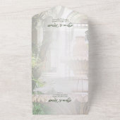 スパニッシュ、ハシエンダ & ホワイトダヴ メキシカン ウェディング オールインワン招待状 (外側)