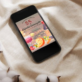 スパニッシュ ワイン＆チーズ テイスティング シック 55歳 バースデー 招待状