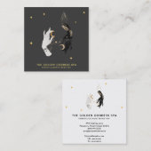 *~*スパハンズスターズムーンミスティック金ゴールドパーム葉 スクエア名刺 (正面/裏面)