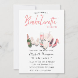 スパバチェロレッテ週末ブライダルシャワー 招待状