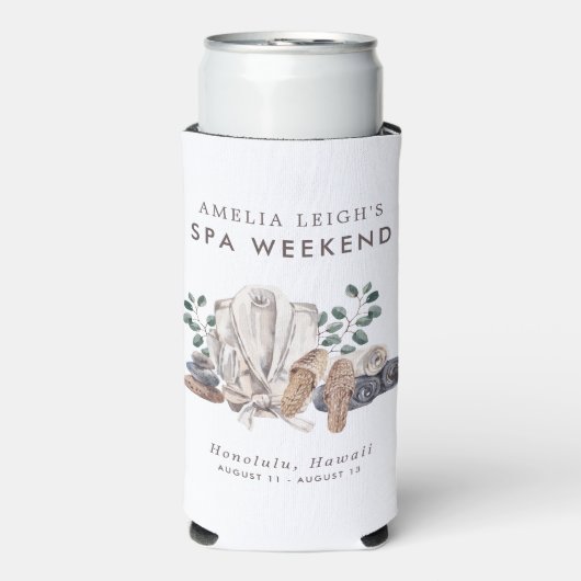 スパバチェロレッテ週末招待状 スリム缶クーラー (Seltzer正面)