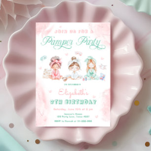 スパパンパーパーティーガール誕生日 招待状