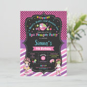 スパパンパーパーティー誕生日招待状ガールズ 招待状 (スタンド正面)