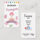 スパパンパー自身美しいサロンヘルスクラブ 名刺 (正面/裏面)