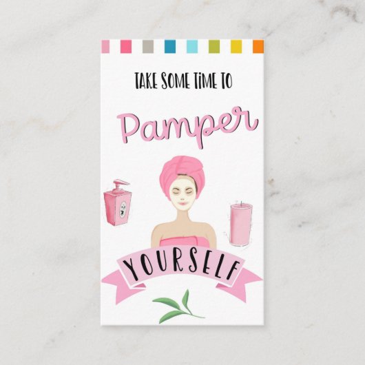 スパパンパー自身美しいサロンヘルスクラブ 名刺 (正面)