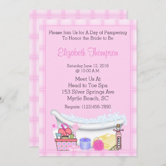 スパパーティの招待状 招待状 (正面/裏面)