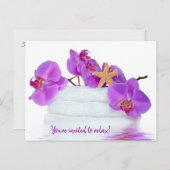 スパパーティーと蘭招待状 インビテーションポストカード (正面/裏面)