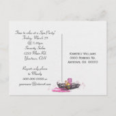 スパパーティーと蘭招待状 インビテーションポストカード (裏面)