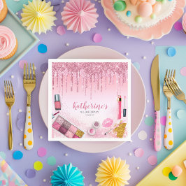 スパパーティーのゴージャスな女の子お誕生日会サロン ナプキン スタンダードカクテルナプキン