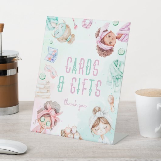 スパパーティーカードとギフトパステル誕生日 台座サイン (インサイチュ)