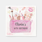 スパパーティーガールガールグラムメイクアップ誕生日ナプキンス スタンダードカクテルナプキン (正面)