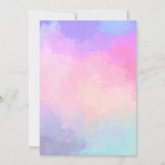 スパパーティーガールグラマーメイクアップ誕生日 サンキューカード (裏面)