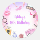 スパパーティーガールグラマー化粧誕生日シール ラウンドシール (正面)
