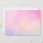 スパパーティーガールグラマー化粧誕生日写真 サンキューカード (裏面)