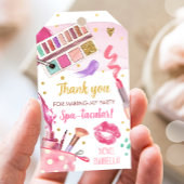 スパパーティーガールグラモールメイクアップバースデーパーティー ギフトタグ