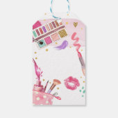 スパパーティーガールグラモールメイクアップバースデーパーティー ギフトタグ (裏面)