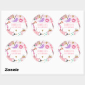 スパパーティーガールグラモールメイクアップバースデーパーティー ラウンドシール (シート)