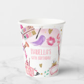 スパパーティーガールグラモールメイクアップバースデーパーティー 紙コップ (正面)