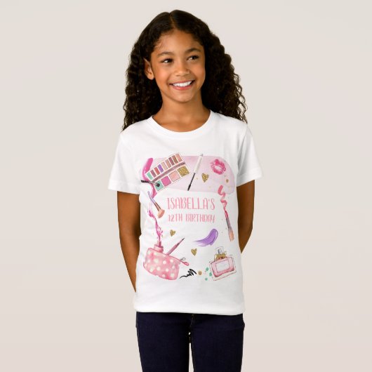 スパパーティーガールグラモールメイクアップバースデーパーティー Tシャツ (正面フル)